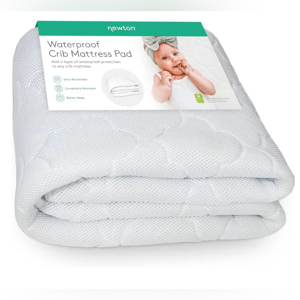 Newton Waterproof Crib Mattress Pad Breathable Protector - NEW